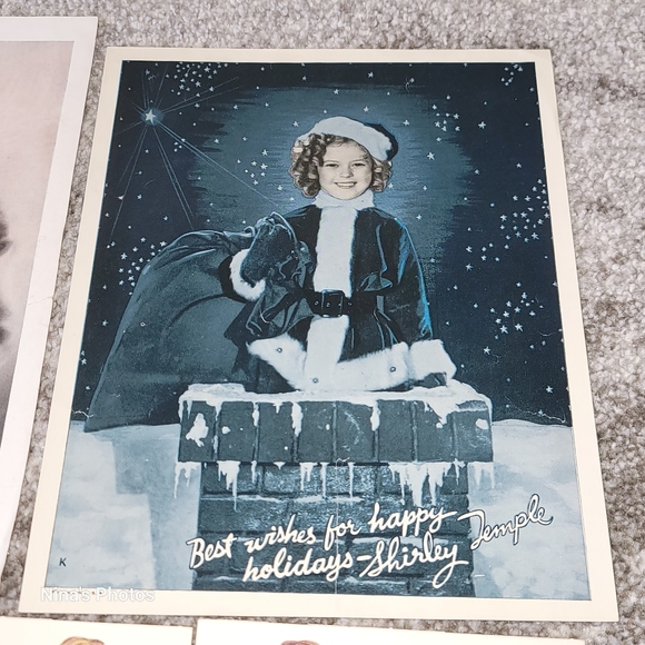 1930 Shirley Temple Paper Doll Standee Christmas Color Autograph Print Photo Lot - Picture 7 of 13